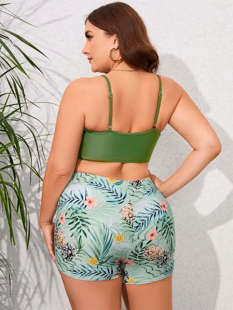 Conjunto De Biquíni Plus Size 3 Peças Aryn