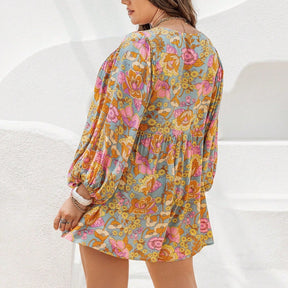 Macacão Plus Size Floral Eloísa